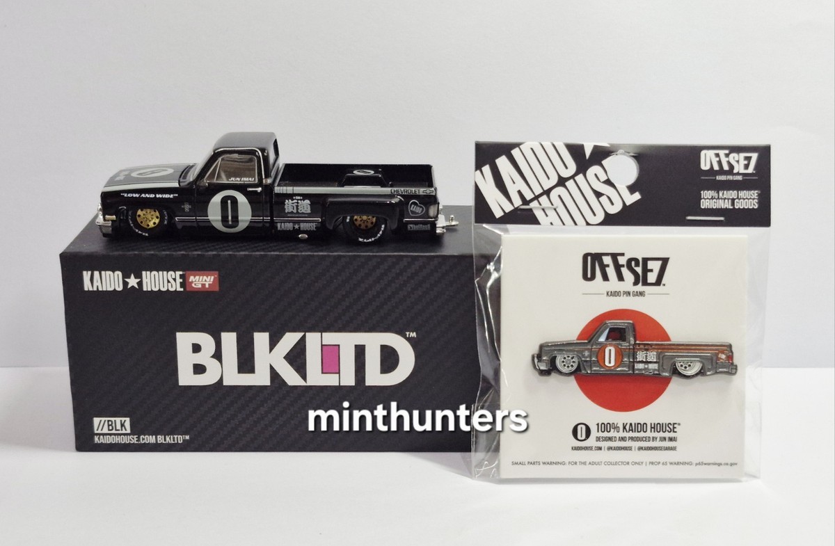 MINI GT KAIDO HOUSE CHEVROLET SILVERADO DUALLY KAIDO V1 BLKLTD 085