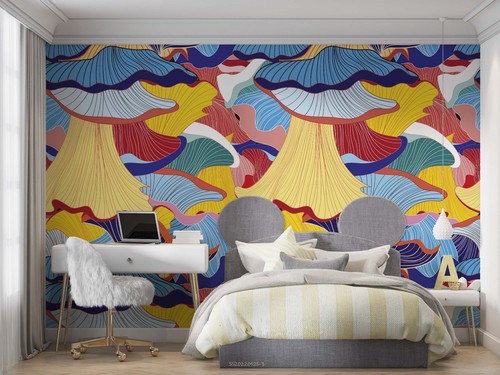3D Abstract Watercolor Pattern Wall Murals Wallpaper Murals Wall Sticker - Picture 3 of 11