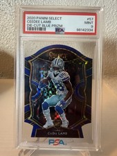 2020 Select CeeDee Lamb Die-Cut Blue Prizm Rookie RC Card PSA 9 Cowboys. rookie card picture