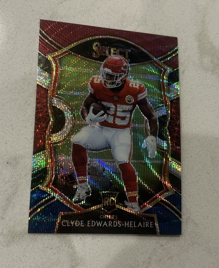 2020 Panini Select - Concourse Clyde Edwards-Helaire #54 Tri-Color  /199 (RC)