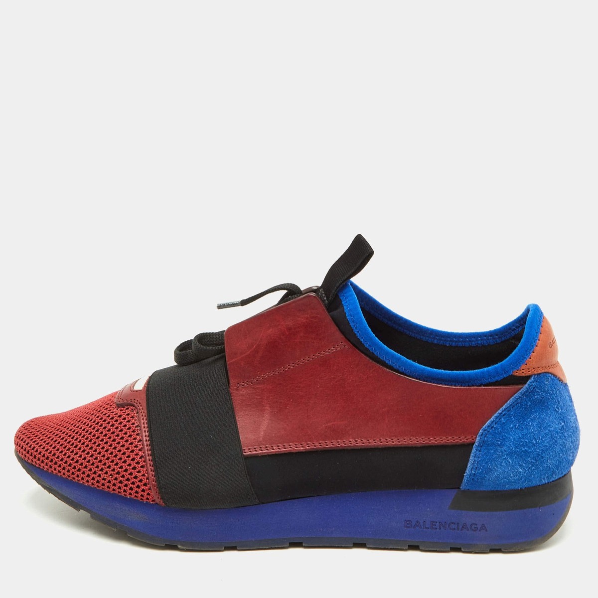 Balenciaga Race Runner Size 43 Multicolor Leather Mesh and Stretch