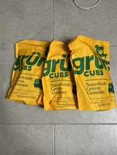 Gruns Cubs Superfoods Greens Gummies For Kids 28 Packs, 168 Gummiesx3