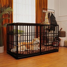 61" Large Dog cage Strong Metal Dog Kennels and Pens Crates