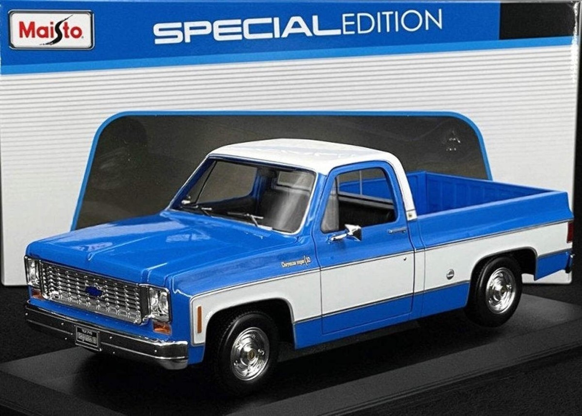 Maisto 1974 Chevrolet C-10 Pickup Truck Cheyenne Super Blue