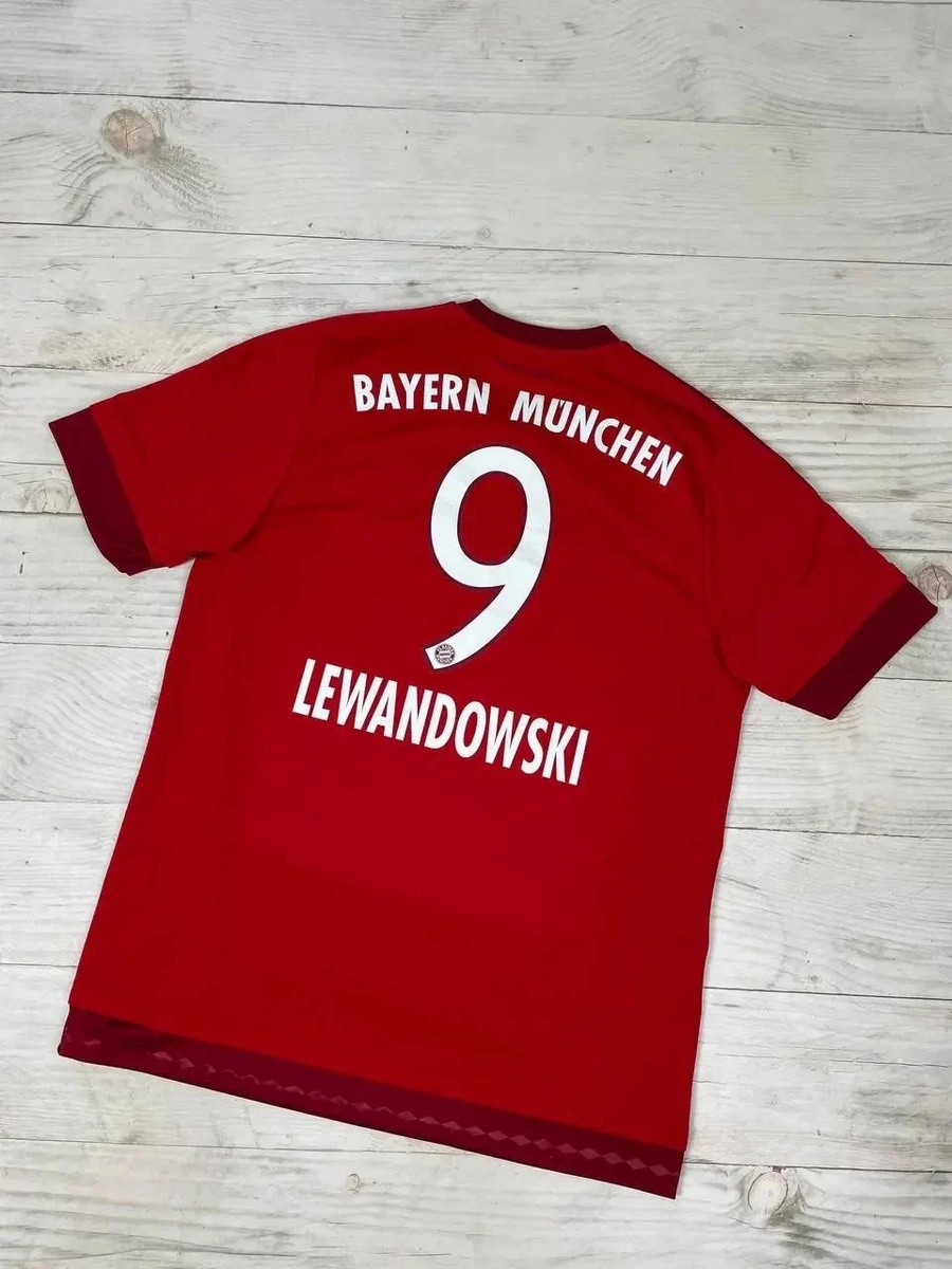 Bayern Munich 2015 2016 Lewandowski #9 Home Shirt Jersey Adidas