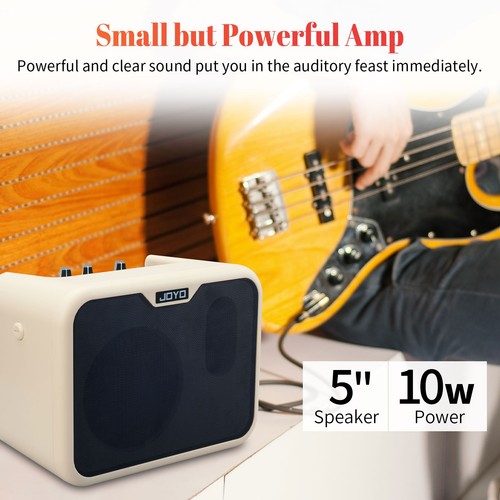 JOYO 10W 5" Guitar Amplifier Dual Channel Portable Amp for Acoustic Guitar Bass - Picture 4 of 20