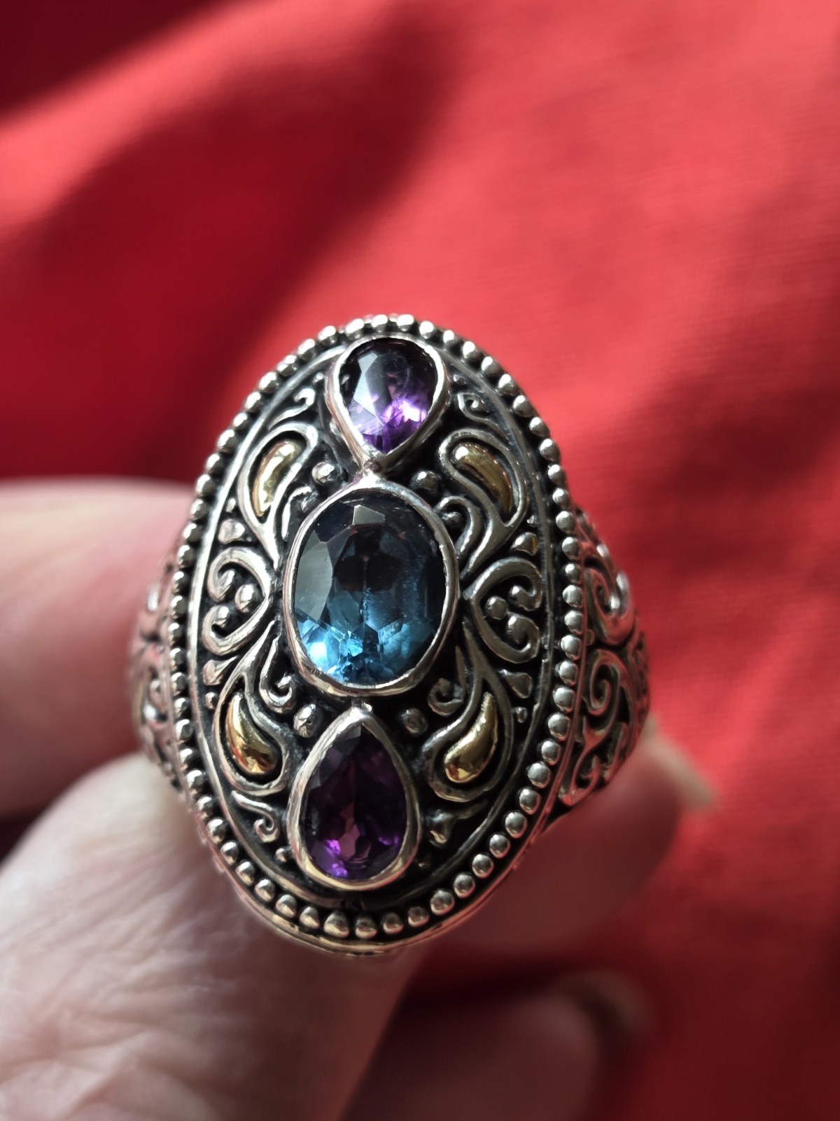 Samuel Benham 3 Stone Ring - image 2