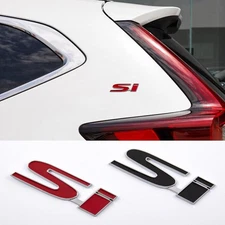 Metal 3D Car Rear Trunk Lid Tailgate Body Badge Si Decal Front Grille Emblem