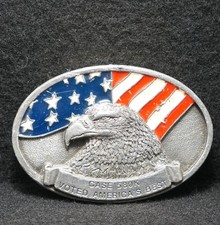 WH15109 FANTASTIC VINTAGE 1988 CASE 580K AMERICA'S BEST EQUIPMENT BELT BUCKLE