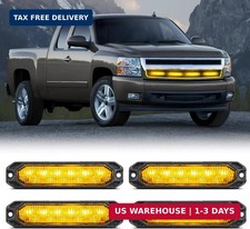 Nilight 4pcs 6led Amber Emergency Strobe Lights 12v 24v Surface Mount Flashing W Nilight 4pcs 6led Amber Emergency Strobe Lights 12v 24v Surface Mount Flashing W