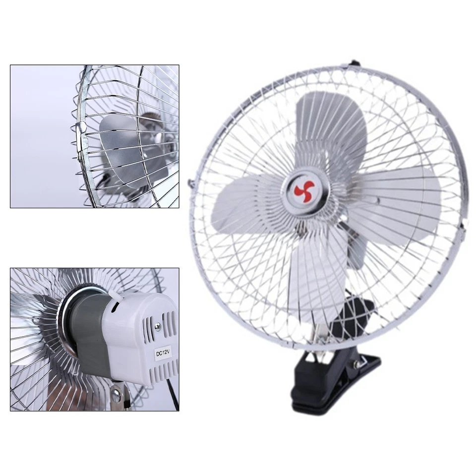 8 Inch Car Electric Fan Cooling Fans With Clip For Home Travel Car Truck - Image 3 of 4