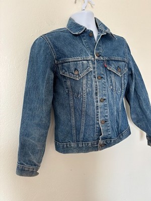 70505 0217 Vintage Levis Trucker Jacket 38 Blue Wash Denim Jean