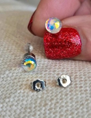 Sterling 925 Silber bunte Kugel Ohrstecker. Nagelneu. UK Verkäufer