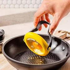 Easy-Release Silicone Egg Mould, Round Non-Stick Tool with Handle for Frying Pan
