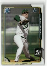 2015 BOWMAN DRAFT #53 KEVIN DUCHENE CHROME REFRACTORS OAKLAND ATHLETICS