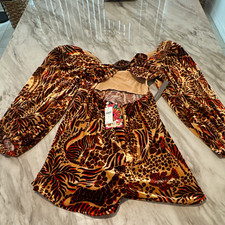 Anthropologie Womens Multicolor Farm Rio Print Velvet Romper NWT MSRP $248