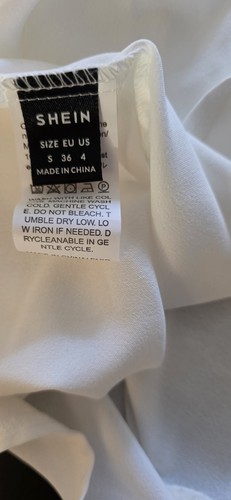 Linda camiseta sin mangas romántica Cottagecore con cuello en V ribete de encaje margarita blanca pequeña nunca usada - Imagen 3 de 3
