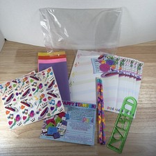 Vintage Lisa Frank Paper Pack It Stationary Set Heels Roses Music Note Stickers