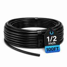 100 ft 1/2  Drip Irrigation Tubing with 12" Spacing .9 GPH Barbed Emitters
