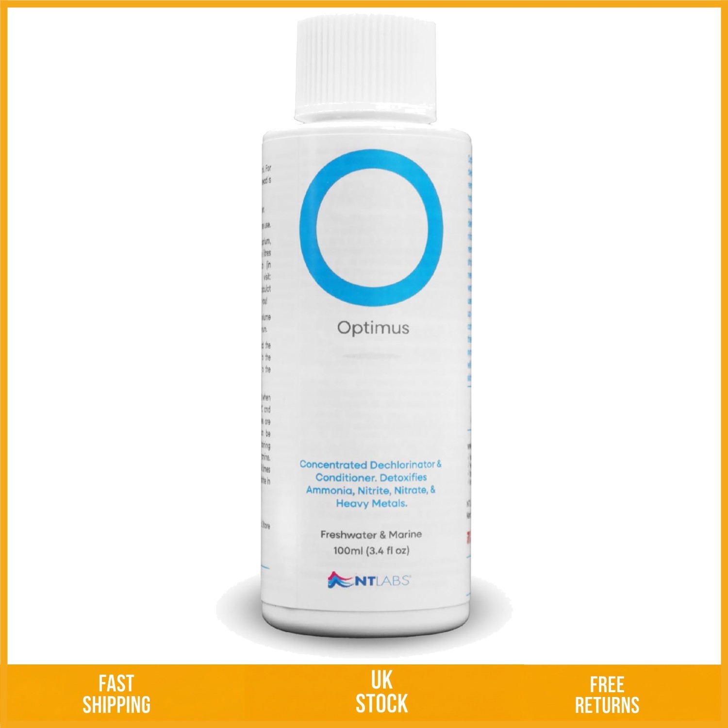 Effective Aquarium Water Conditioner Detoxifies Ammonia Nitrite 100ml 4000L