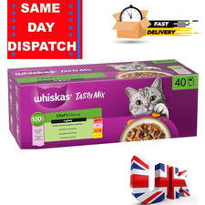 Whiskas Tasty Mix 1+Chef´s Choice in Gravy 40 x 85 g Pouches, Adult Cat Food 4.50 per kilo