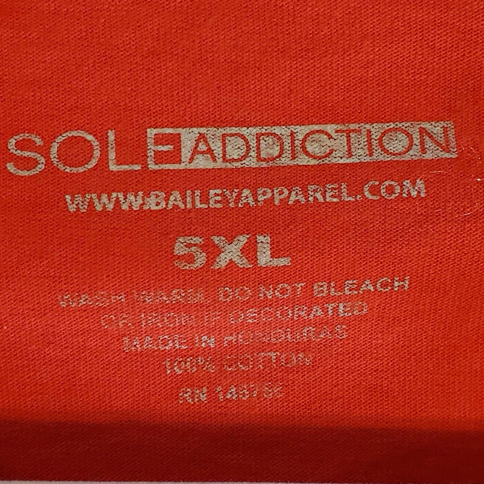 Camisa Suela Adicción Para Hombre 5XL Roja Gráfica Camiseta Manga Corta Elastizada XXXXXL Foto 2 de 4