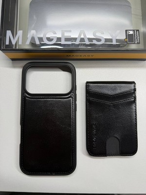 MAGEASY Designed for Phone 17 Pro Wallet Case with Crossbody Strap
