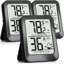 3 Pack Room Thermometer Indoor Hygrometer for Home, Digital Sensor Mini Humidity