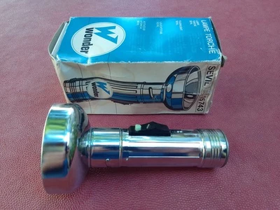 WONDER SEVIL LAMPE TORCHE*/FLASHLIGHT/TASCHENLAMPE 70's VINTAGE MADE IN FRANCE - Photo 1/4
