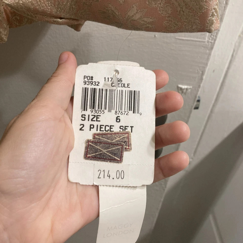 Maggy London Acetate розовый юбка костюм комплект женщин 6 парчи металлический - Изображение 2 из 4