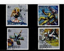 Burundi Scott #236-39, Singles 1968 Complete FVF Used