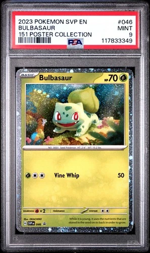Pokemon SVP EN-SV Black Star Promo Bulbasaur 151 Poster Collection 46 2023 PSA 9