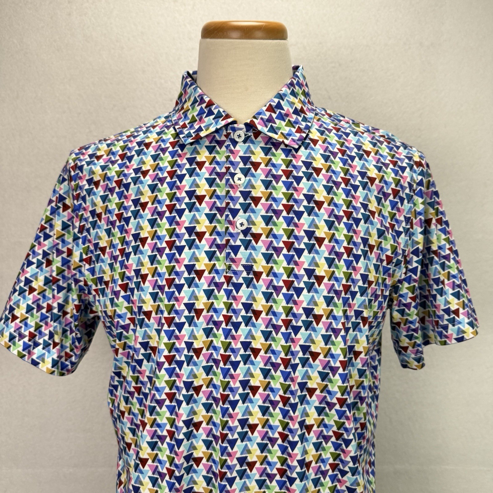 Bugatchi Multi Color Geometric Triangles All Over… - image 5