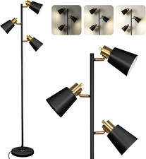 Tree Floor Lamp for Living Room, Industrial 3-Light Standing Lamp