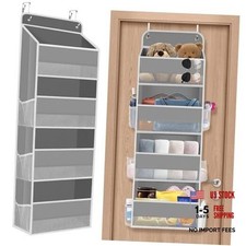 SpaceHacks 1 Pack Over The Door Organizer, Hanging Storage 4-Tier Grey