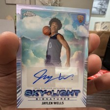 Topps 2024-25 Chrome Sky-Light Signatures Jaylen Wells Auto Grizzlies Rookie