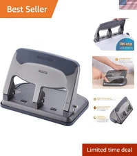 Heavy Duty 40-Sheet Hole Punch - Effortless EZ Squeeze Technology for Smooth ...