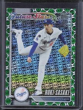2026 Topps Series 1 Roki Sasaki #66 Spring Training Green Rainbow Foil /99