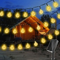 Solar Lichterketten Outdoor Wetterfest 5M 30 LED Warmweiß | IP65 Wasserdichte...
