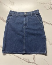Vintage Y2K Polo Jeans Co Ralph Lauren Denim Skirt Size 2 Blue 100 Cotton