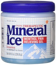 Therapeutic Mineral Ice Pain Relieving Gel 8 Ounce Pack of 1 , White