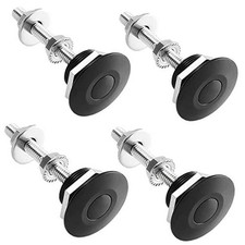 STETION Quick Release Latch License Plate Lock Clip 4Pcs 1.25" 4 Pack - Black