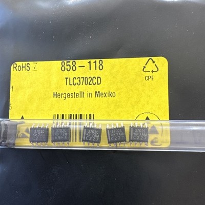 5x TLC3702CD Komparator low-power 3-16V SMT SO8 Komparatoren: 2 300pA 84dB TEXAS