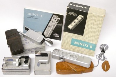 Minox B 8x11 Minaturkamera mit Complan 3,5 / 15 mm Objektiv + Zubehör
