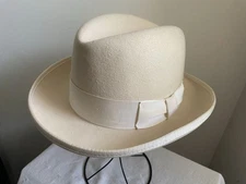 Vintage Capas Design Homburg Wool Godfather Ivory Large 22¾"