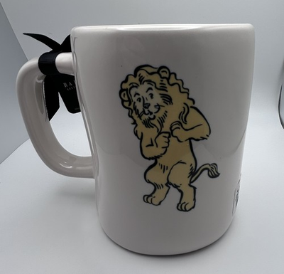 #ad NEW Rae Dunn Wizard Of Oz quot;COURAGEquot; Mug With Cowardly Lion On Back $24.99