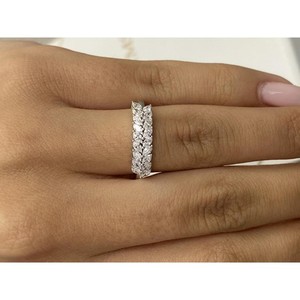 0.6ct TCW Band Ring Yellow Gold 14K Lab-Grown Diamond F/VS GGL