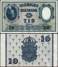 SWEDEN - Sweden 10 kronor 1957 XF