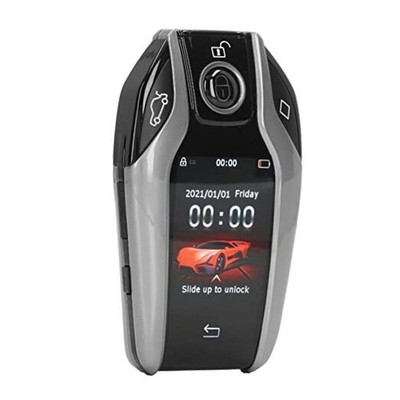 Key Cover LCD Universal Smart Fob,Keyless Entry and Remote Control silver