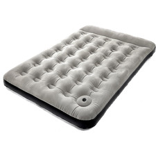 Hi-Gear Double Air Bed - Foot Pump,  Raised Pillow Blow Up Inflatable Mattress